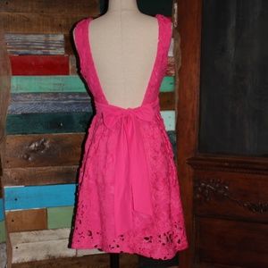 tea & cup Los Angeles Hot Pink Mini Dress